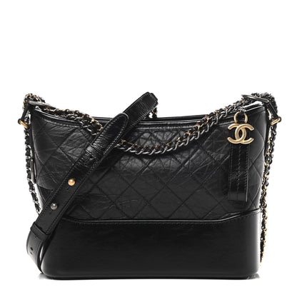 Chanel Aged Calfskin Quilted New Medium Gabrielle Hobo Black 1 of 11
