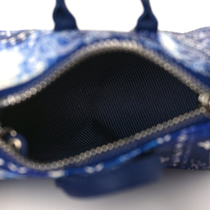 Louis Vuitton Monogram Bandana Mini Keepall Bag Charm Key Holder Blue 5 of 6