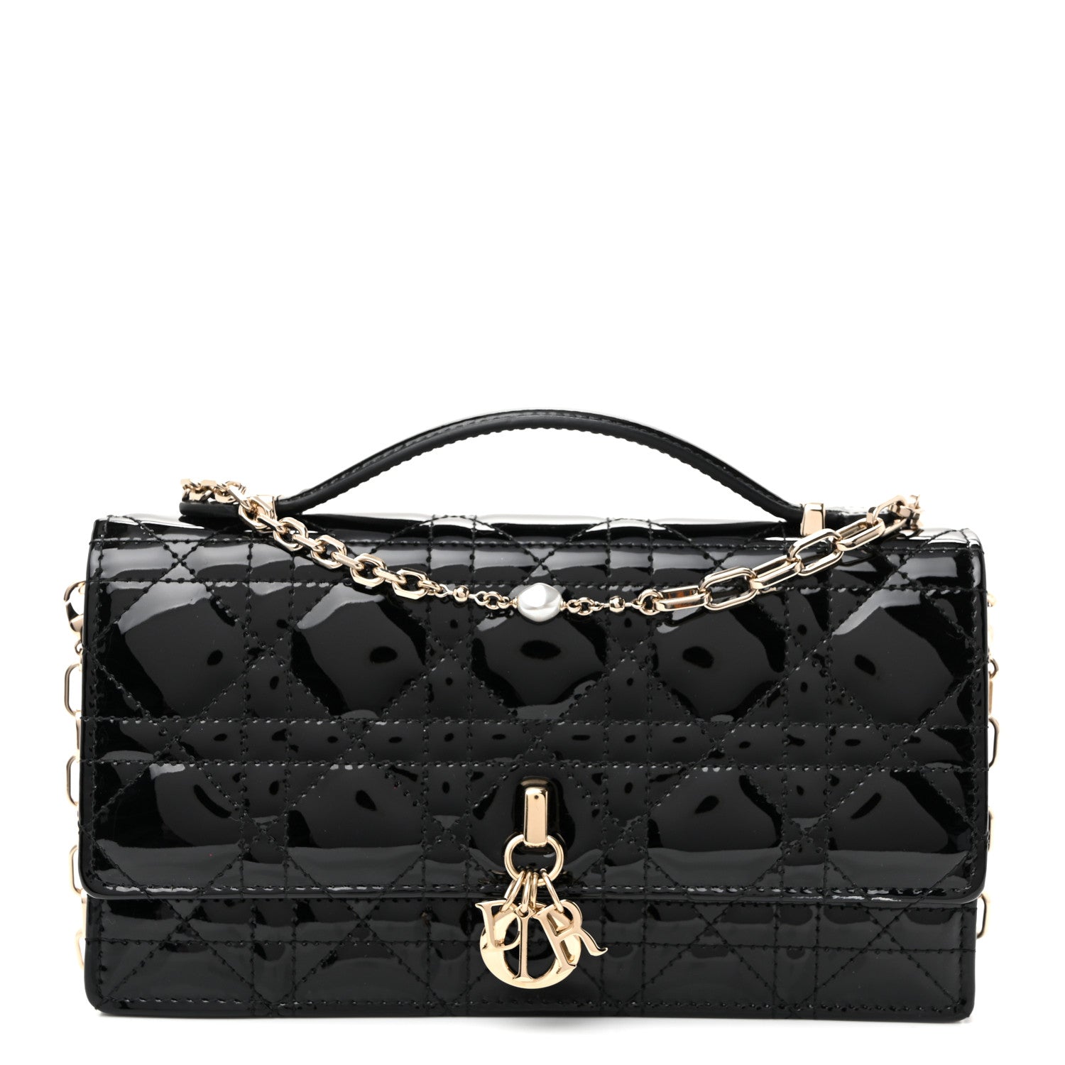 Christian Dior Patent Cannage Mini My Dior Bag Black 1 of 11