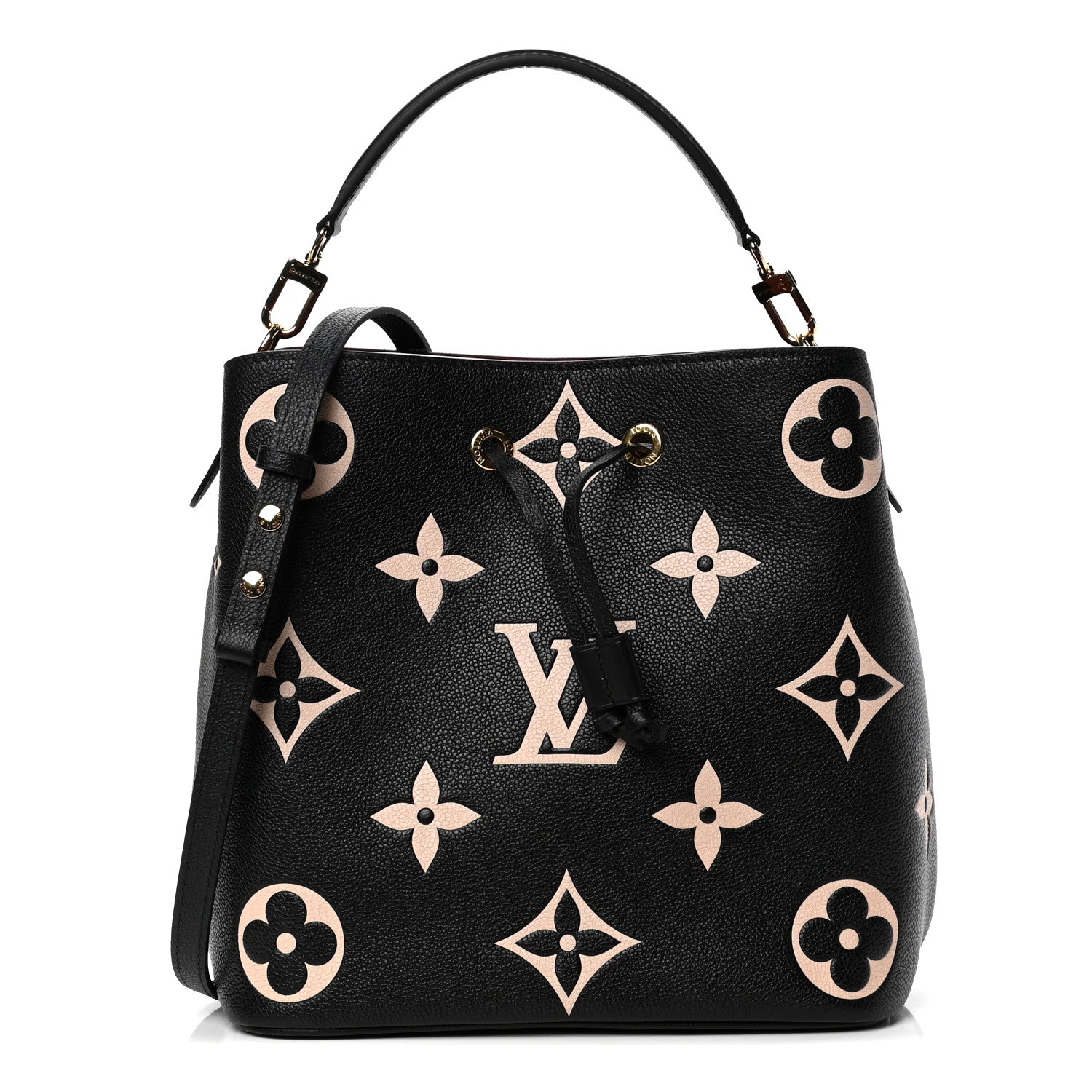 Louis Vuitton Empreinte Monogram Giant Neonoe MM Black Beige 1 of 4