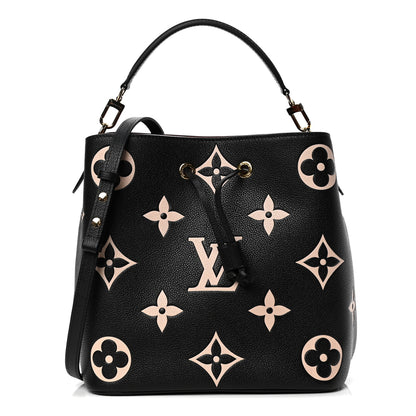 Louis Vuitton Empreinte Monogram Giant Neonoe MM Black Beige 1 of 4
