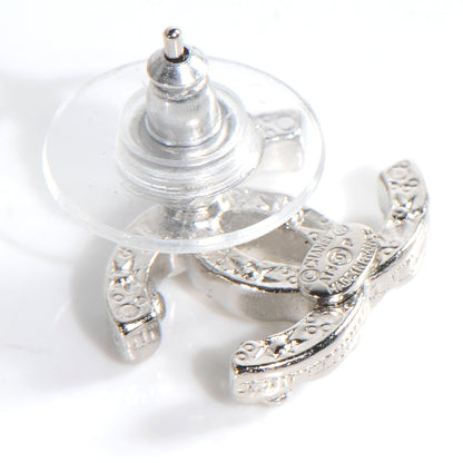 Chanel Crystal CC Earrings Silver 4 of 6