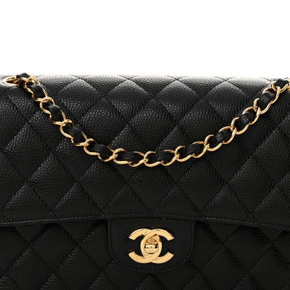 Chanel Caviar Quilted Medium Double Flap Black 8 of 12