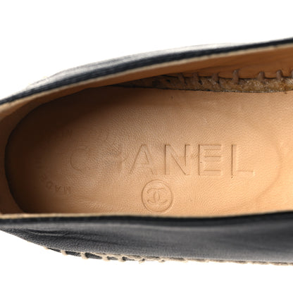 Chanel Lambskin CC Espadrilles 40 38 Black 7 of 10