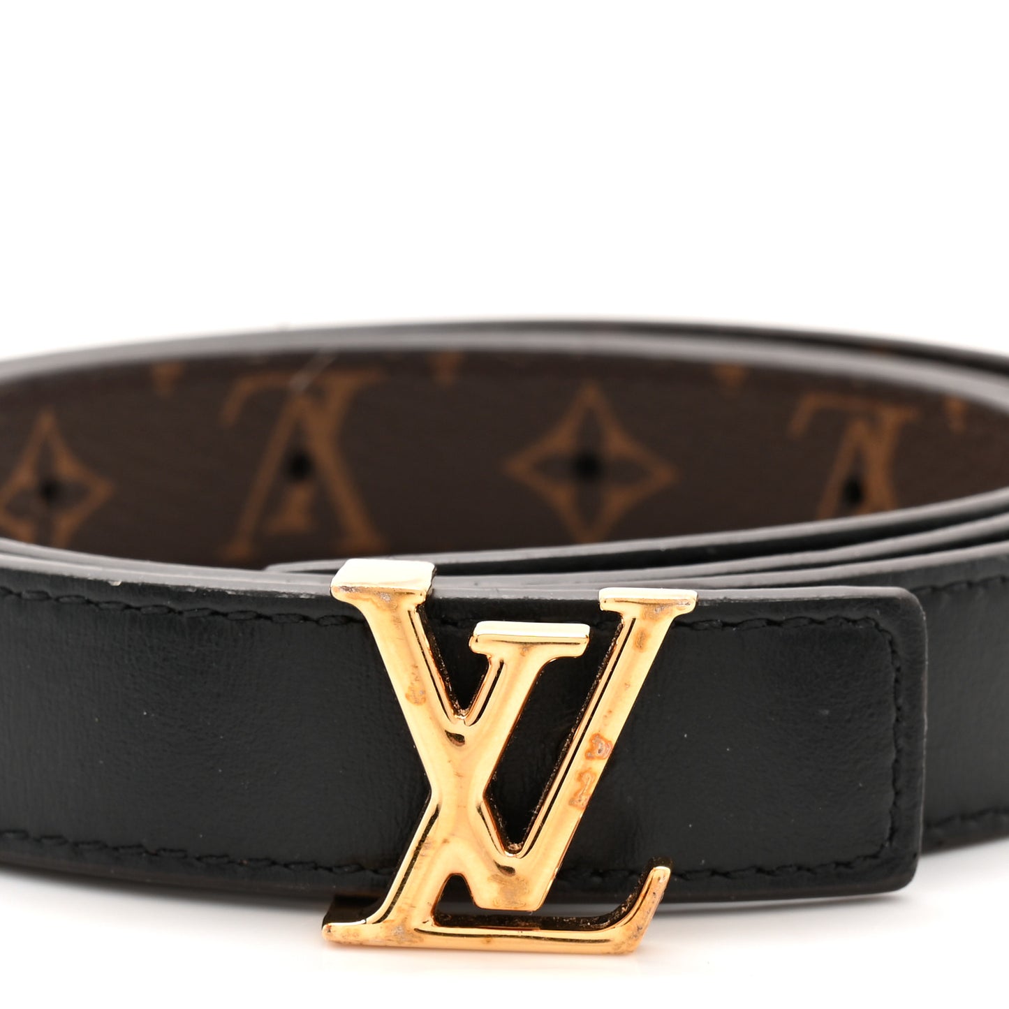 Calfskin Monogram 20mm LV Iconic Reversible Belt 85 34 Black