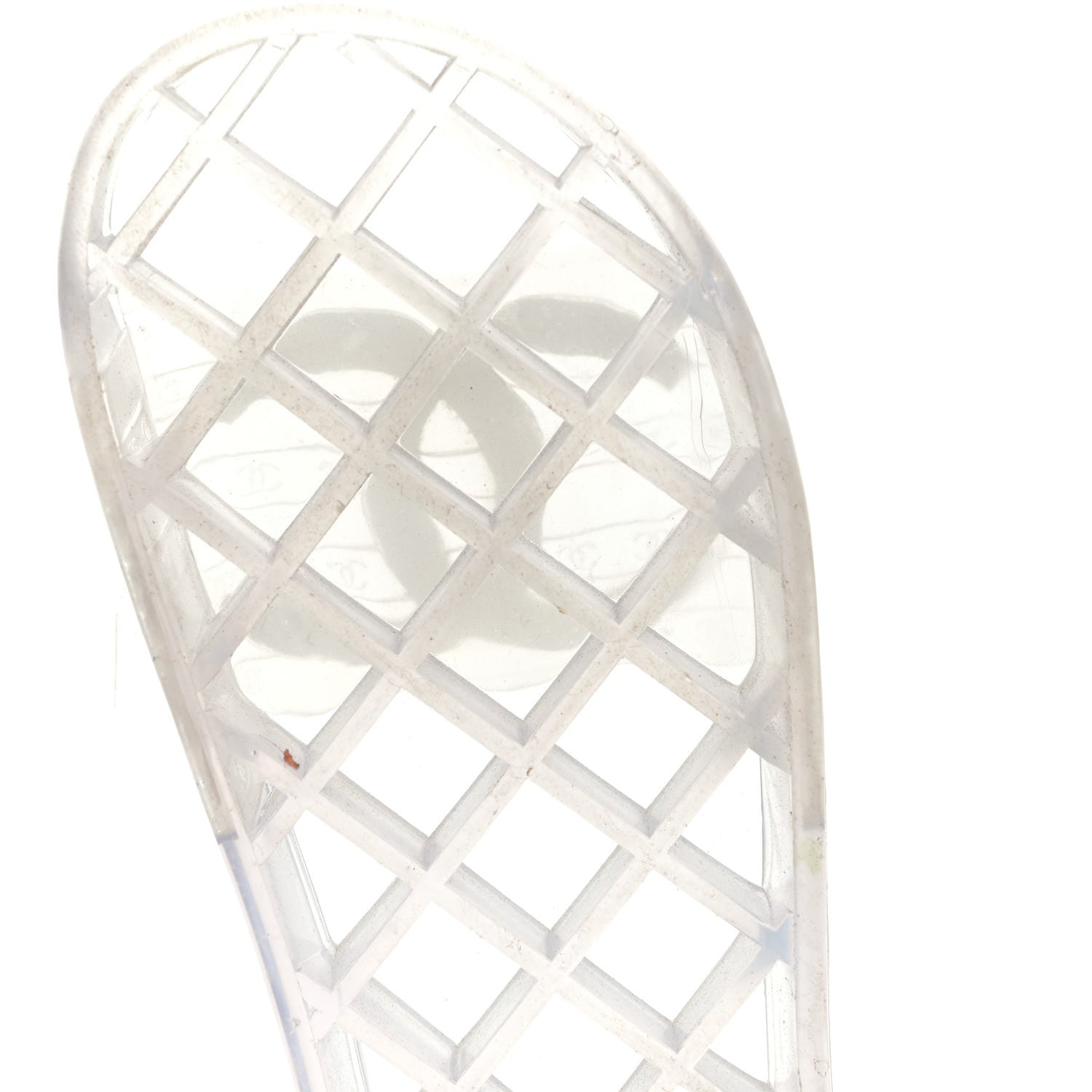 Chanel PVC Transparent CC Flat Slide Sandals White 8 of 9