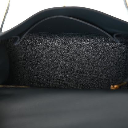 Hermes Togo Lizard Kelly Retourne Touch 25 Vert Rousseau Vert Cypress 4 of 12