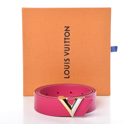 Louis Vuitton Taurillon Calfskin Essential V 30mm Belt 85 34 Fuchsia 9 of 9