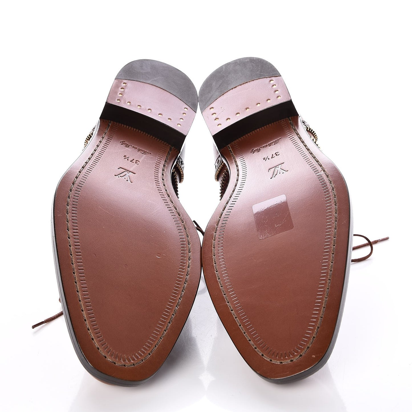 Calfskin Tomboy Richelieu Oxford Flats 37.5 Cognac
