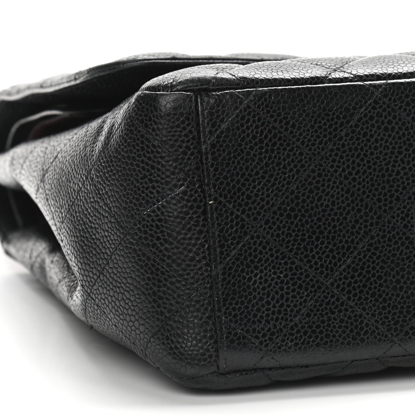 Caviar Quilted Maxi Double Flap Black