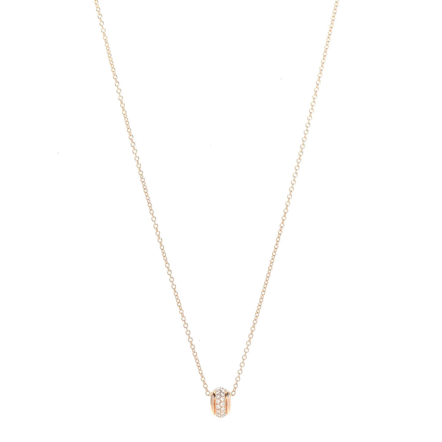 18K Rose Gold Diamond Possession Pendant Necklace