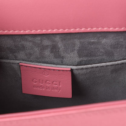 Gucci Satin Crystal Mini Sylvie Top Handle Bag Peony 7 of 14