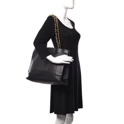 Chanel Lambskin CC Tote Black 2 of 9