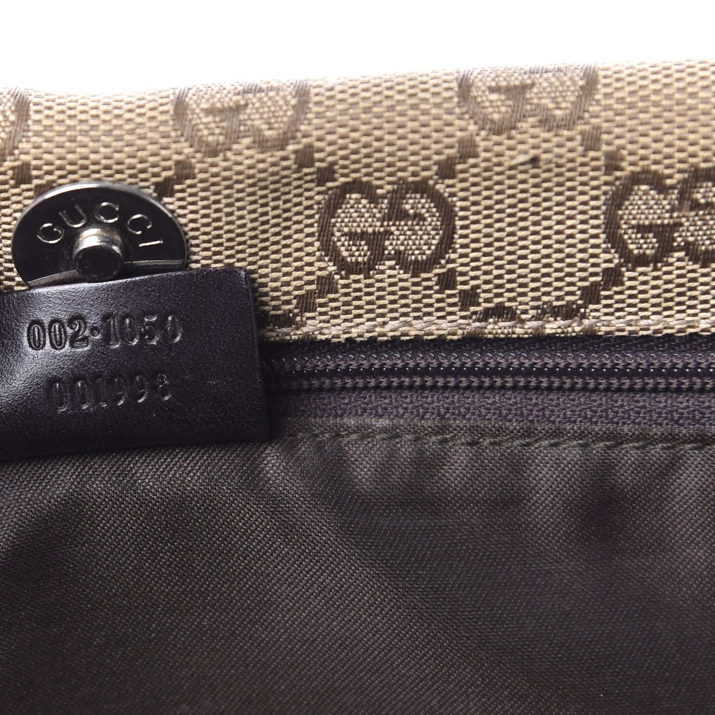 GG Monogram Large Shoulder Tote Dark Brown