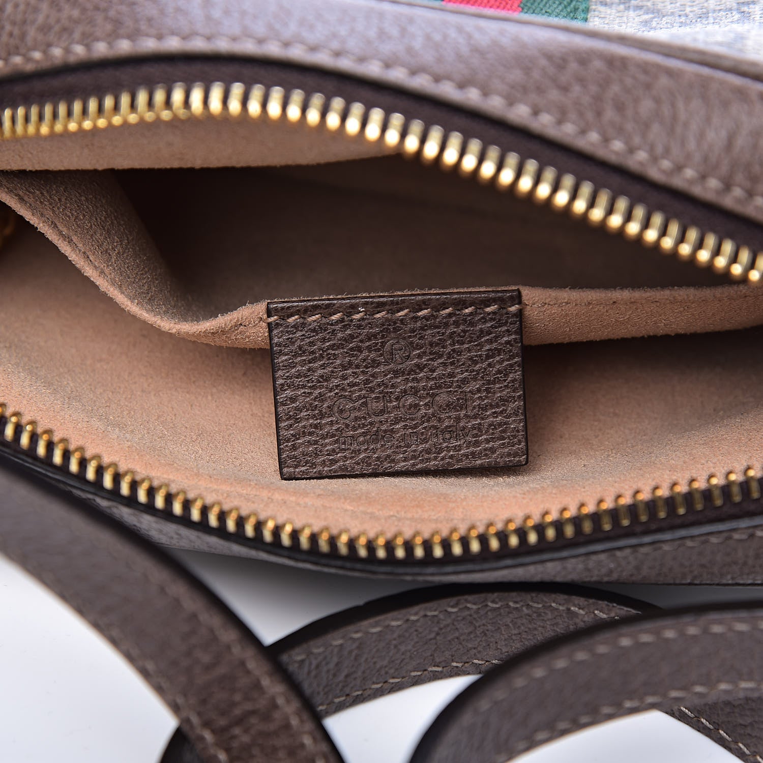 Gucci GG Supreme Monogram Web Mini Ophidia Shoulder Bag Brown 7 of 11