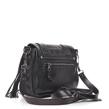 Proenza Schouler Lambskin Fringe PS1 Crossbody Pouch Black 3 of 11
