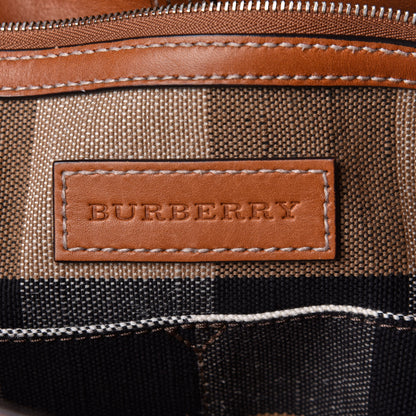 Burberry Canvas Mega Check Medium Ashby Hobo Saddle Brown 6 of 11