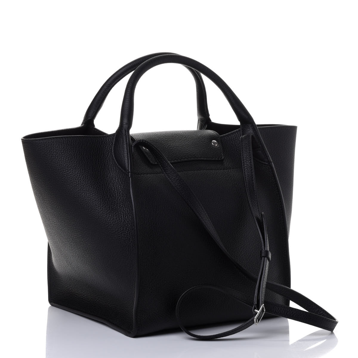 Celine Supple Grained Calfskin Small Long Strap Big Bag Black 2 of 4