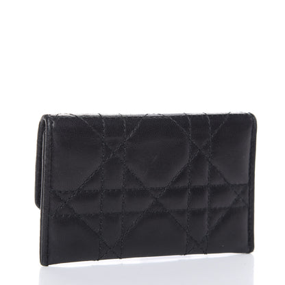 Christian Dior Lambskin Cannage Lady Dior Flap Card Holder Black 3 of 9