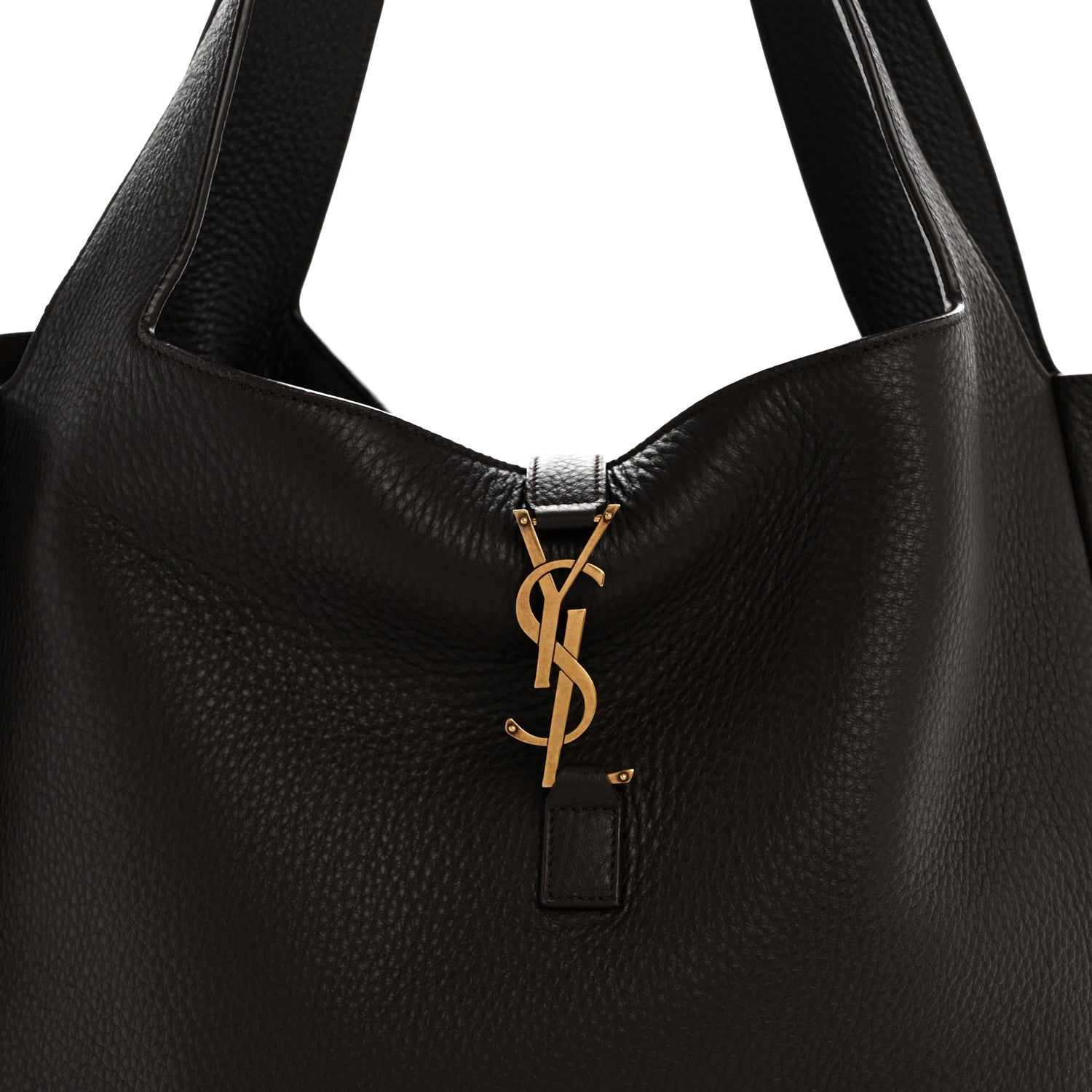 Saint Laurent Grained Deerskin Bea Tote Musk 8 of 14