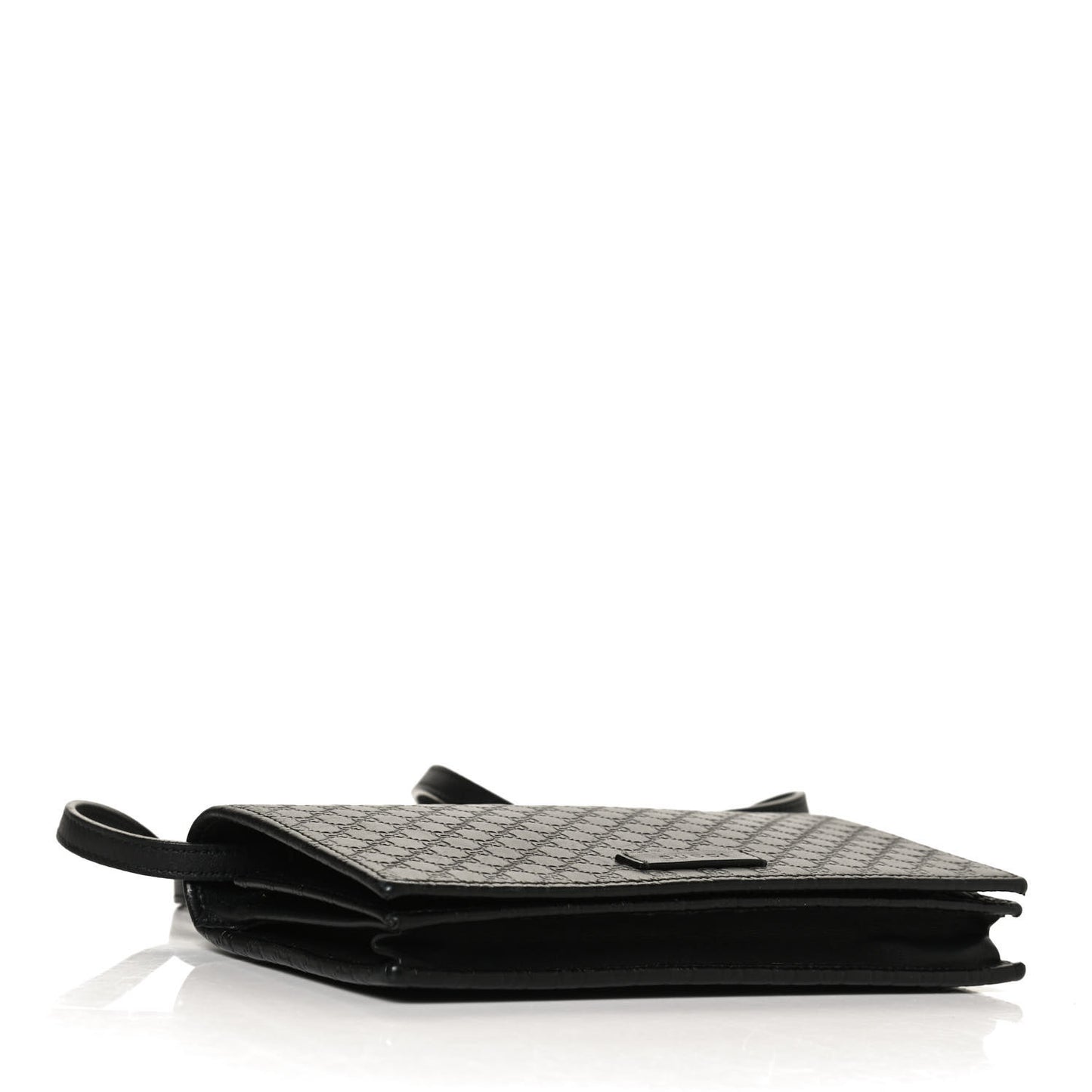 Microguccissima Crossbody Wallet Black