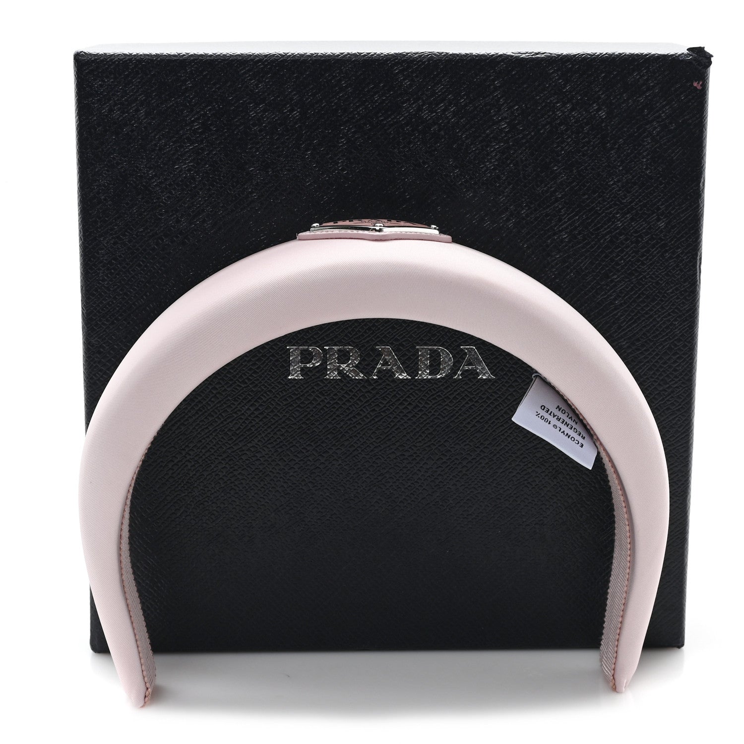 Prada Re-Nylon Triangle Logo Headband Alabastro 7 of 7