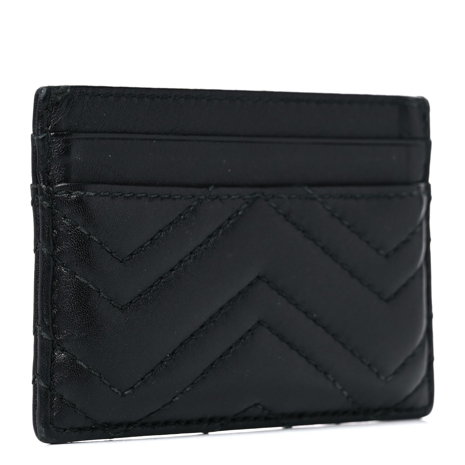Gucci Calfskin Matelasse GG Marmont Card Holder Black 3 of 12