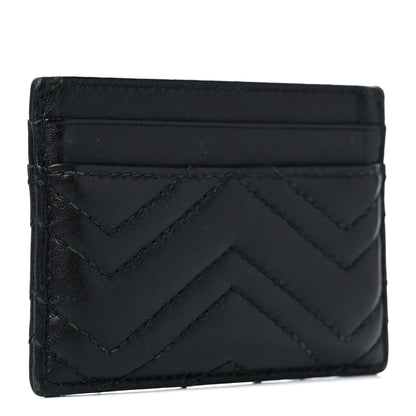 Gucci Calfskin Matelasse GG Marmont Card Holder Black 3 of 12