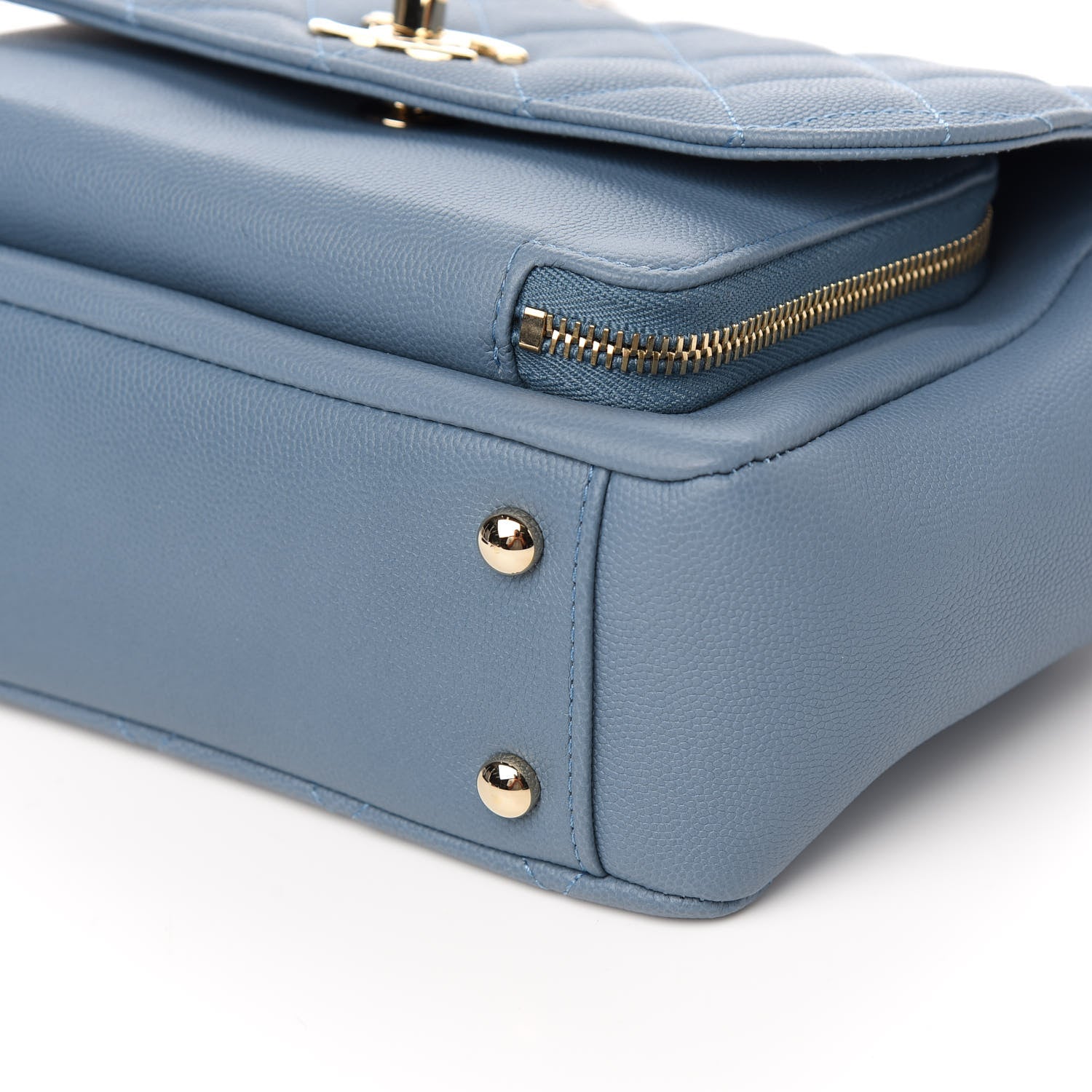 Chanel Caviar Quilted Medium Business Affinity Flap Blue 8 of 10