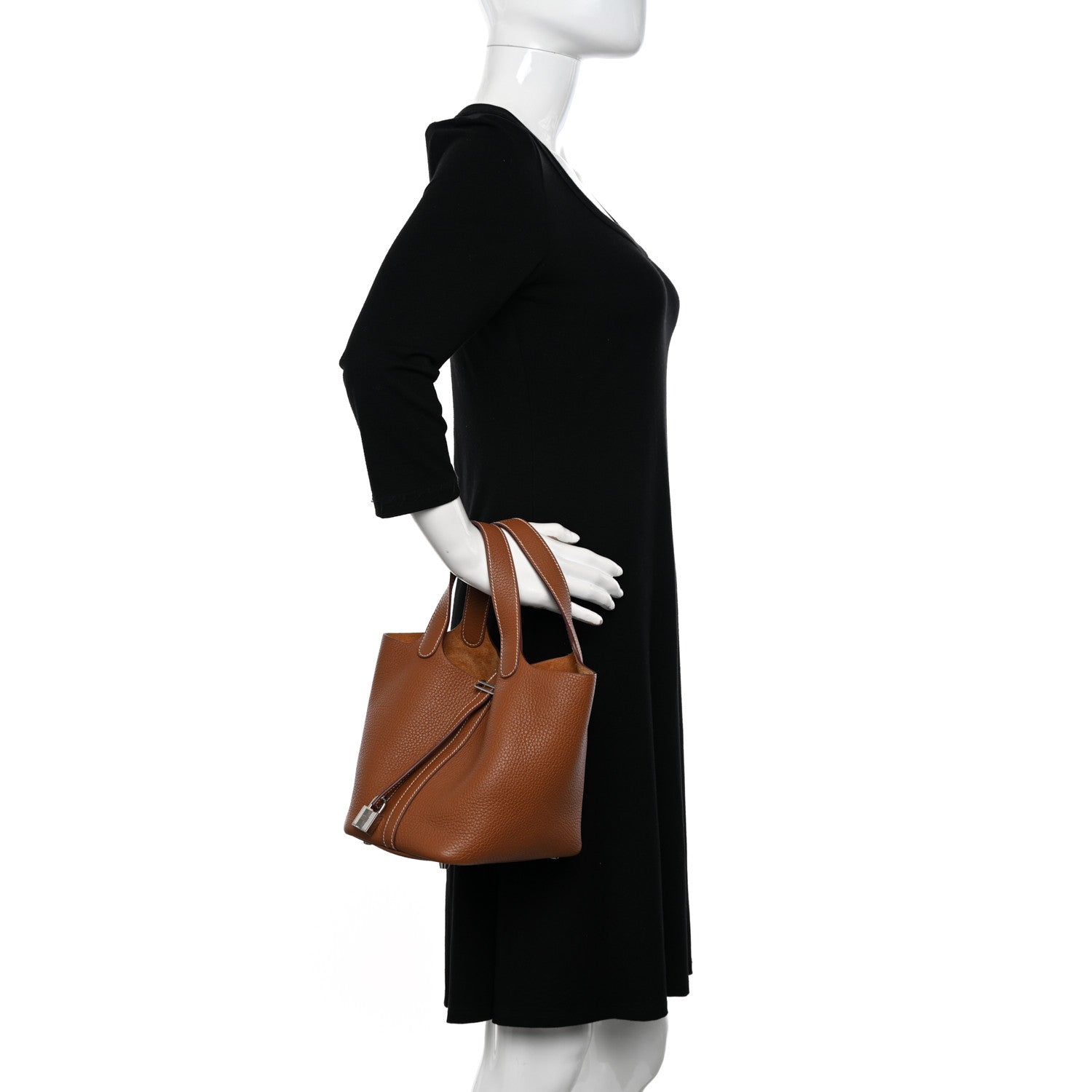 Hermes Taurillon Clemence Picotin Lock 18 PM Gold 2 of 11