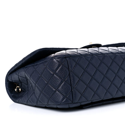 Chanel Calfskin Quilted Small XXL Travel Flap Bag Navy 7 of 9