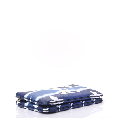 Louis Vuitton Monogram Giant Escale Double Zip Pochette Blue 3 of 8