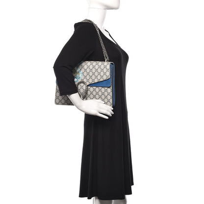 Gucci GG Supreme Monogram Blooms Medium Dionysus Shoulder Bag Beige Navy Vintage Blue 2 of 7