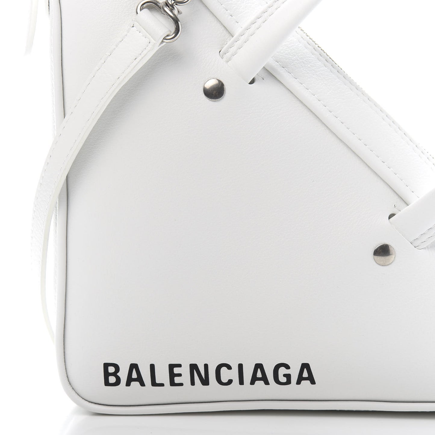 Calfskin XS Triangle Duffle White