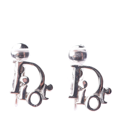 Christian Dior Logo Earrings Silver 1 of 5