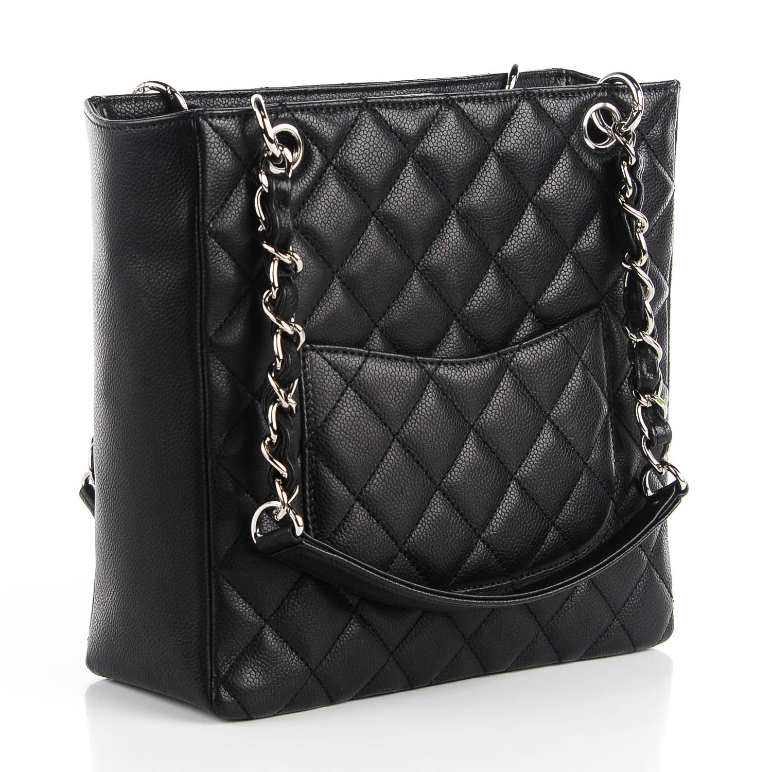 Chanel Caviar Quilted Petit Shopping Tote PST Black 3 of 6