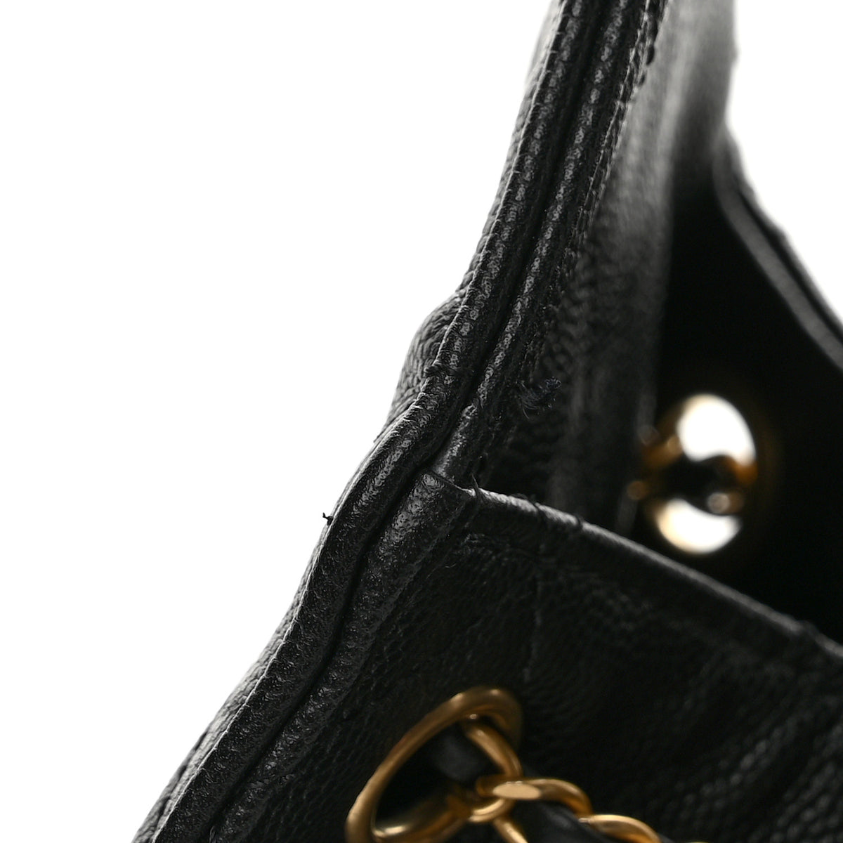 Caviar Quilted Medium Chanel 25 Handbag Black
