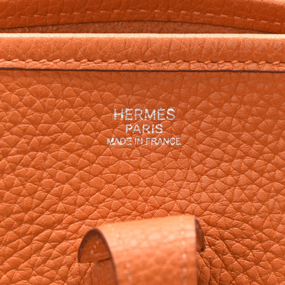 Hermes Taurillon Clemence Evelyne II PM Potiron 5 of 10