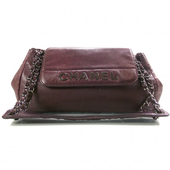 Chanel Leather Lax East West Flap Purple 1 of 11