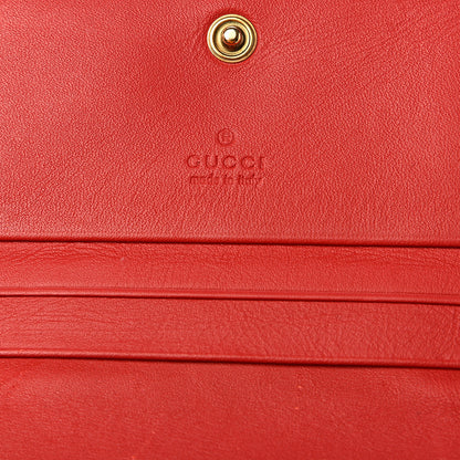 Gucci Calfskin Queen Margaret Card Case Wallet Blue Agata Hibiscus Red Mystic White 5 of 8