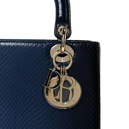 Christian Dior Snakeskin Medium Lady Dior Blue 8 of 10