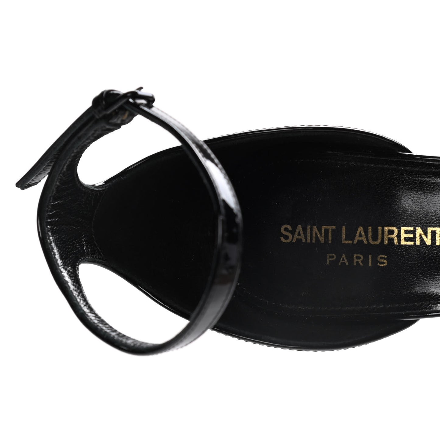 Patent Calfskin Opyum Sandals 39 Black