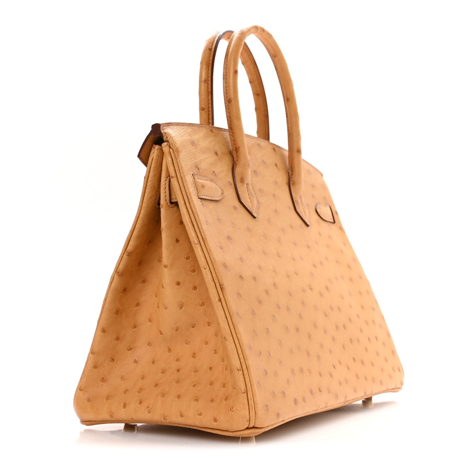 Hermes Ostrich Birkin 30 Gold 2 of 10