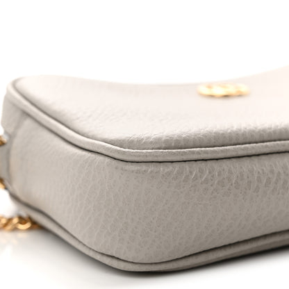 Gucci Dollar Calfskin Super Mini GG Marmont Chain Shoulder Bag Deep Grey 9 of 10