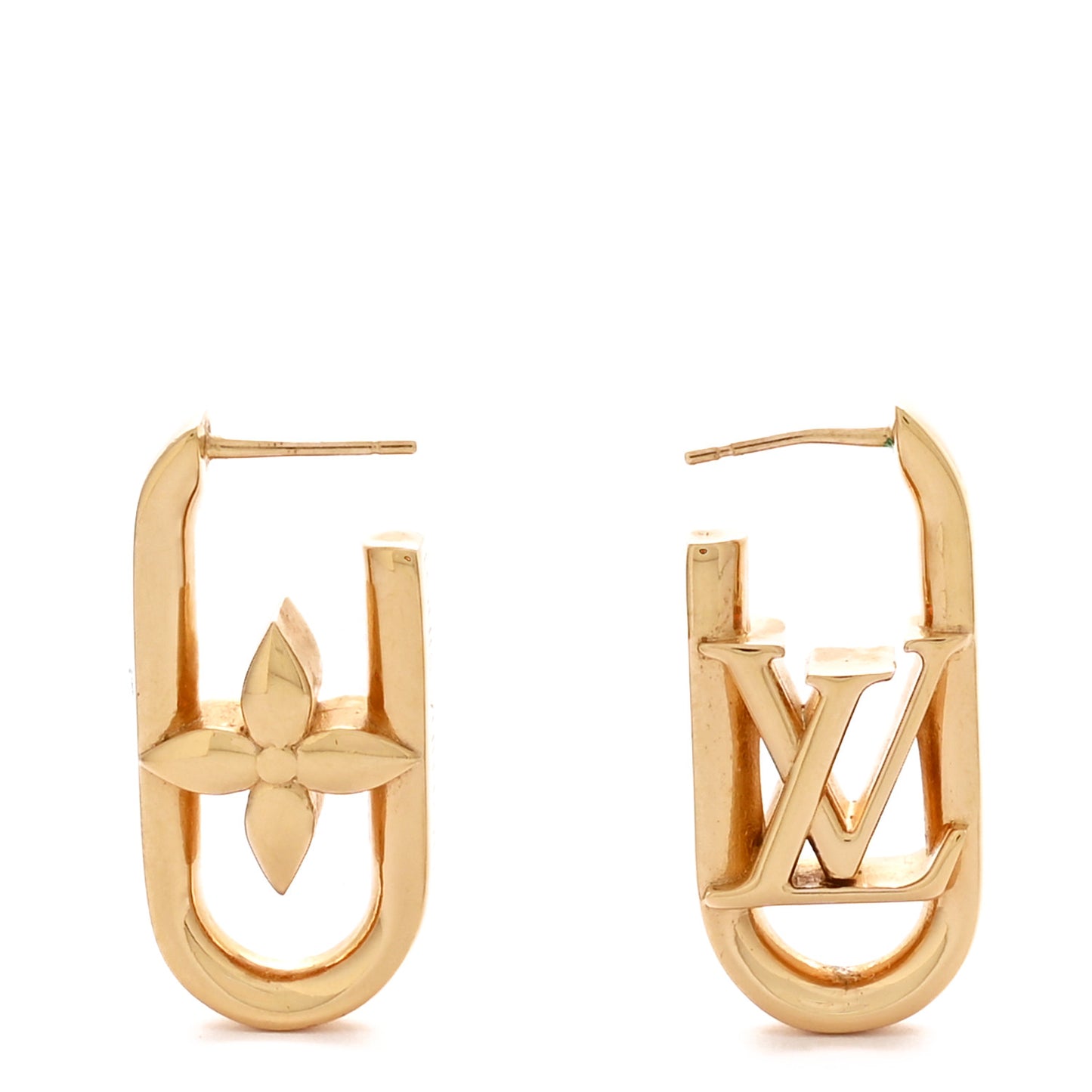 Metal My LV Chain Earrings Gold