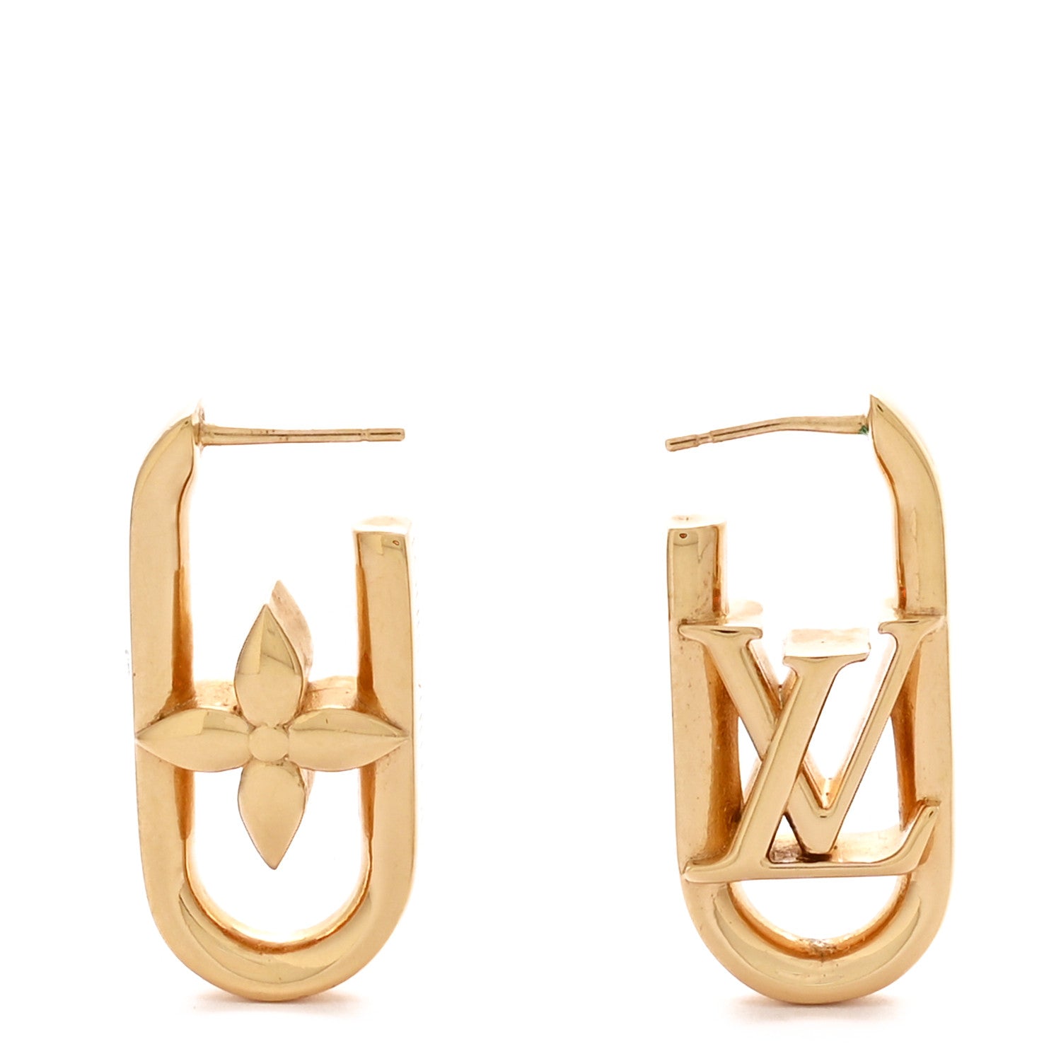 Louis Vuitton Metal My LV Chain Earrings Gold 1 of 5