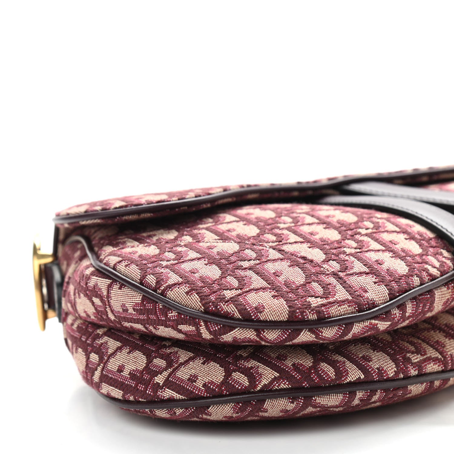 Christian Dior Oblique Saddle Bag Burgundy 8 of 9