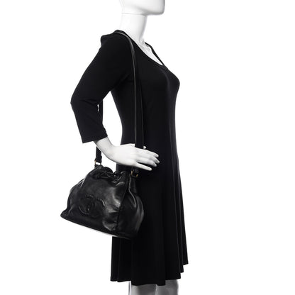 Chanel Lambskin CC Drawstring Shoulder Bag Black 2 of 11