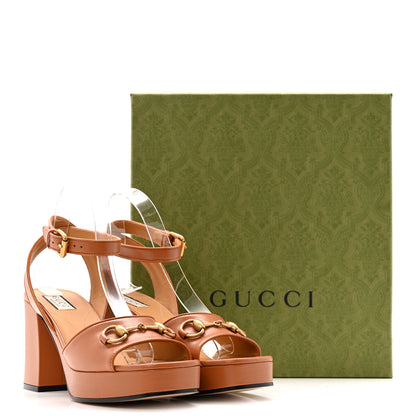 Gucci Quentin Granada Kid Horsebit 25/60mm Platform Sandals 39.5 Harness Brown 11 of 11