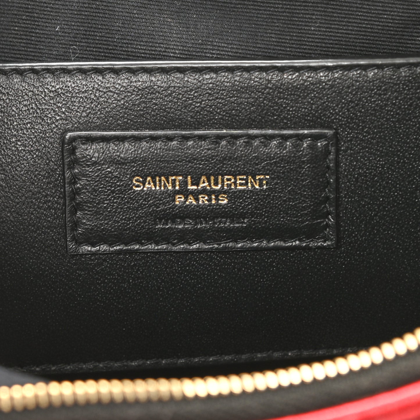 Metallic Calfskin Heart Clutch Rouge